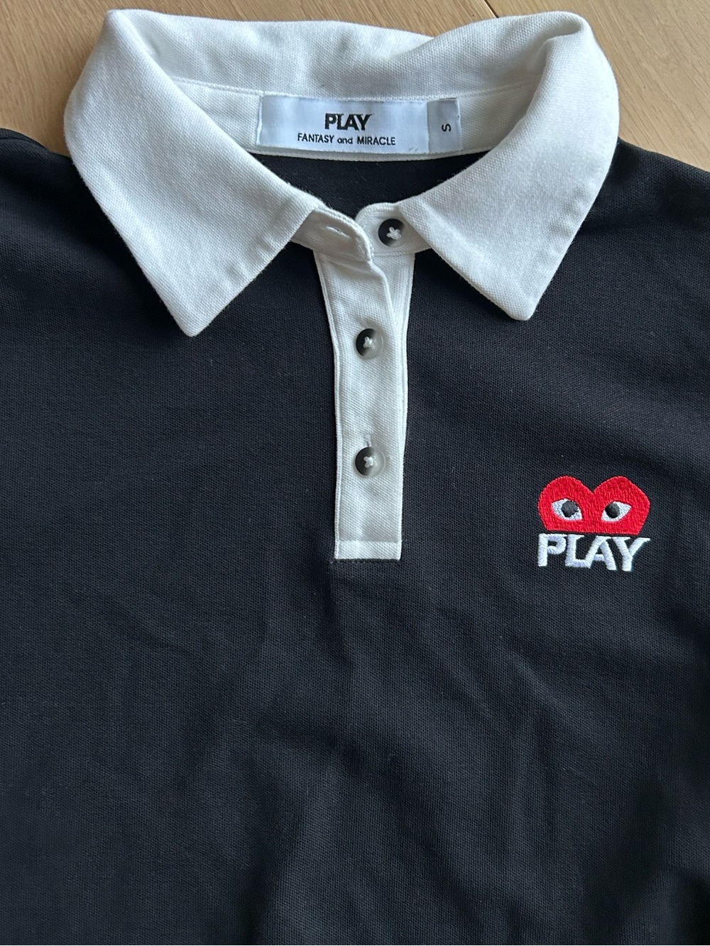 Comme des Garçons Play cropped cotton polo shirt